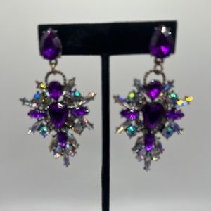 New purple statement earrings